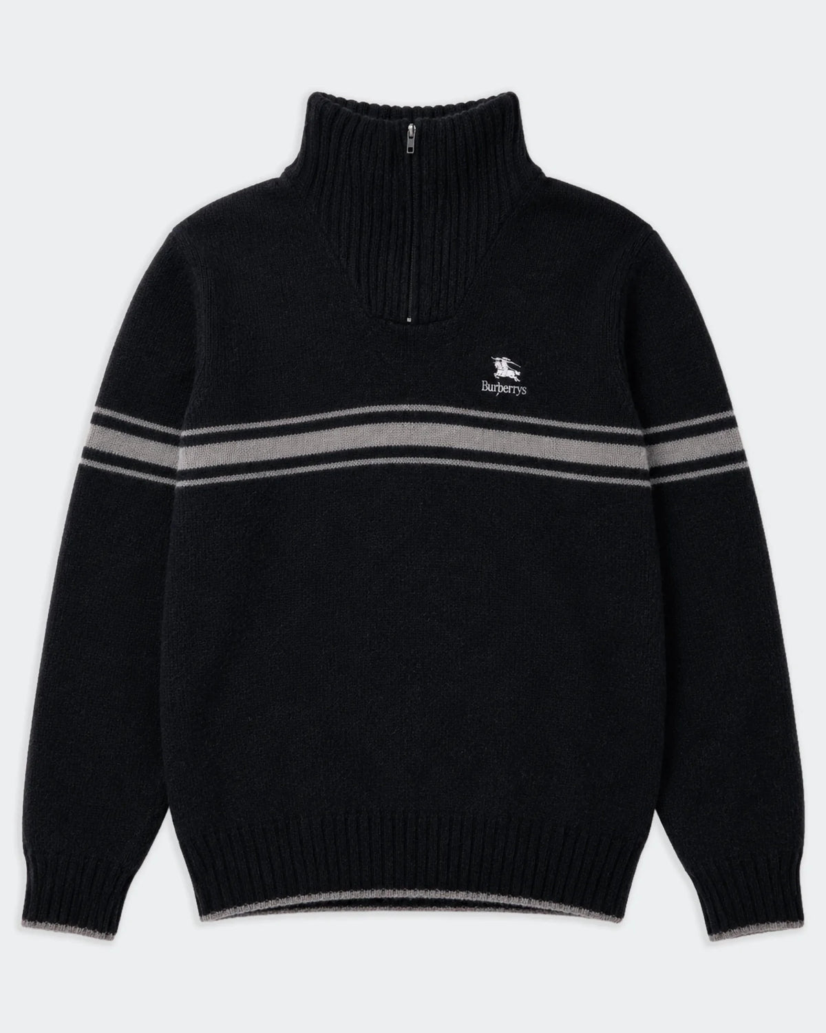 Burberry Black Quarter - zip Jumper - L