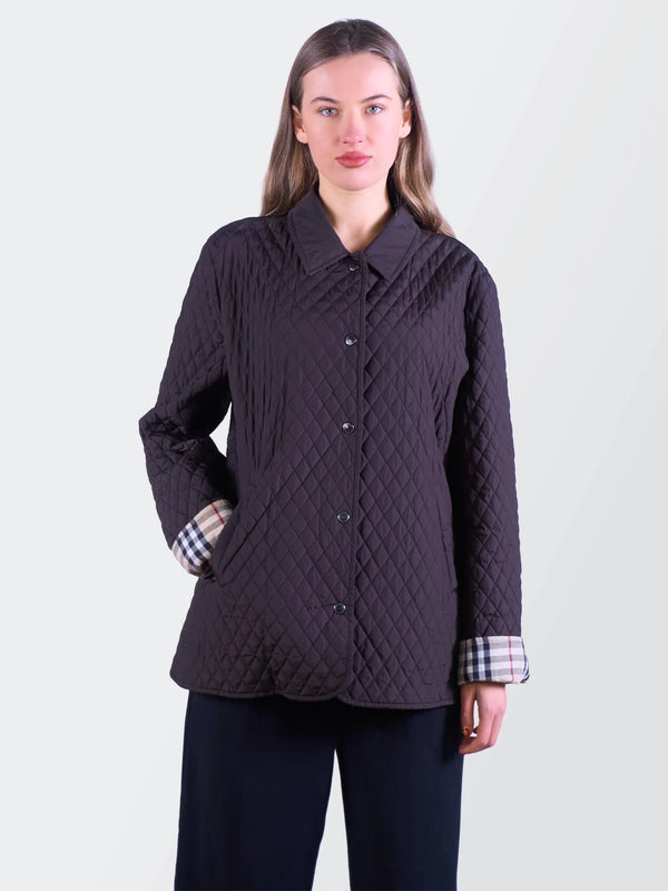 Burberry Black Quilted Jacket - S