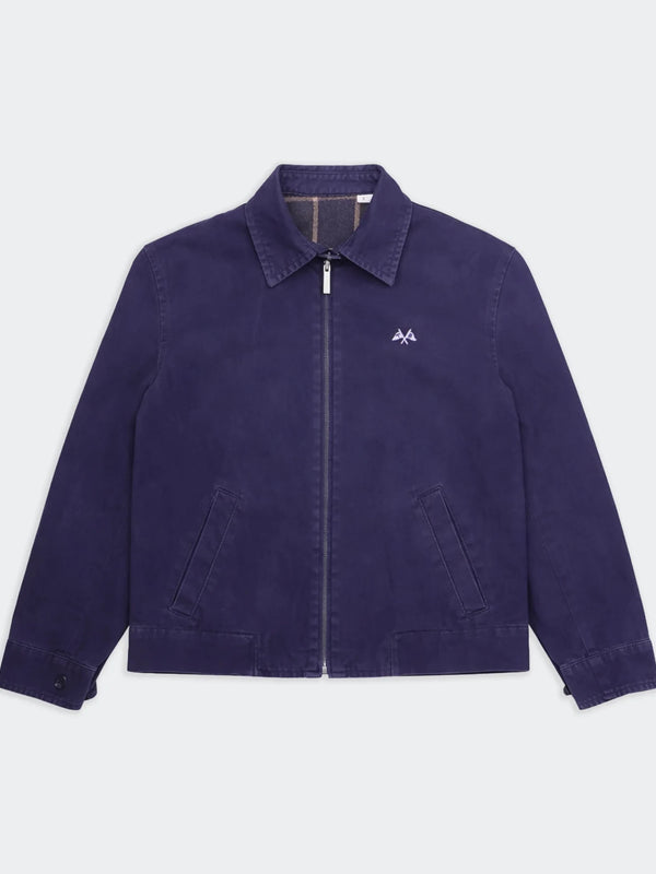 Burberry Navy Cotton Harrington Jacket - S