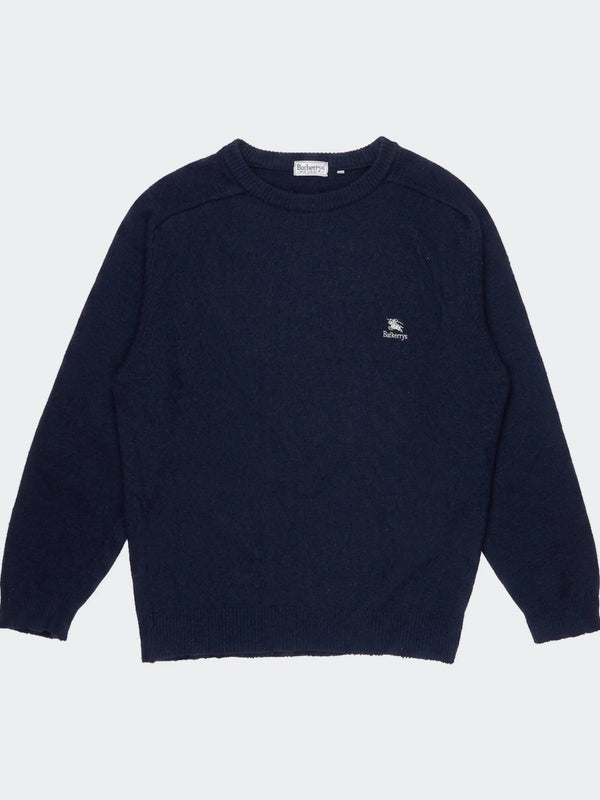 Burberry Navy Crewneck Jumper - L