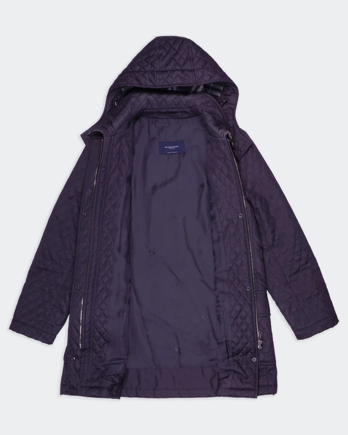 Burberry Navy Nylon Quilted Jacket - L