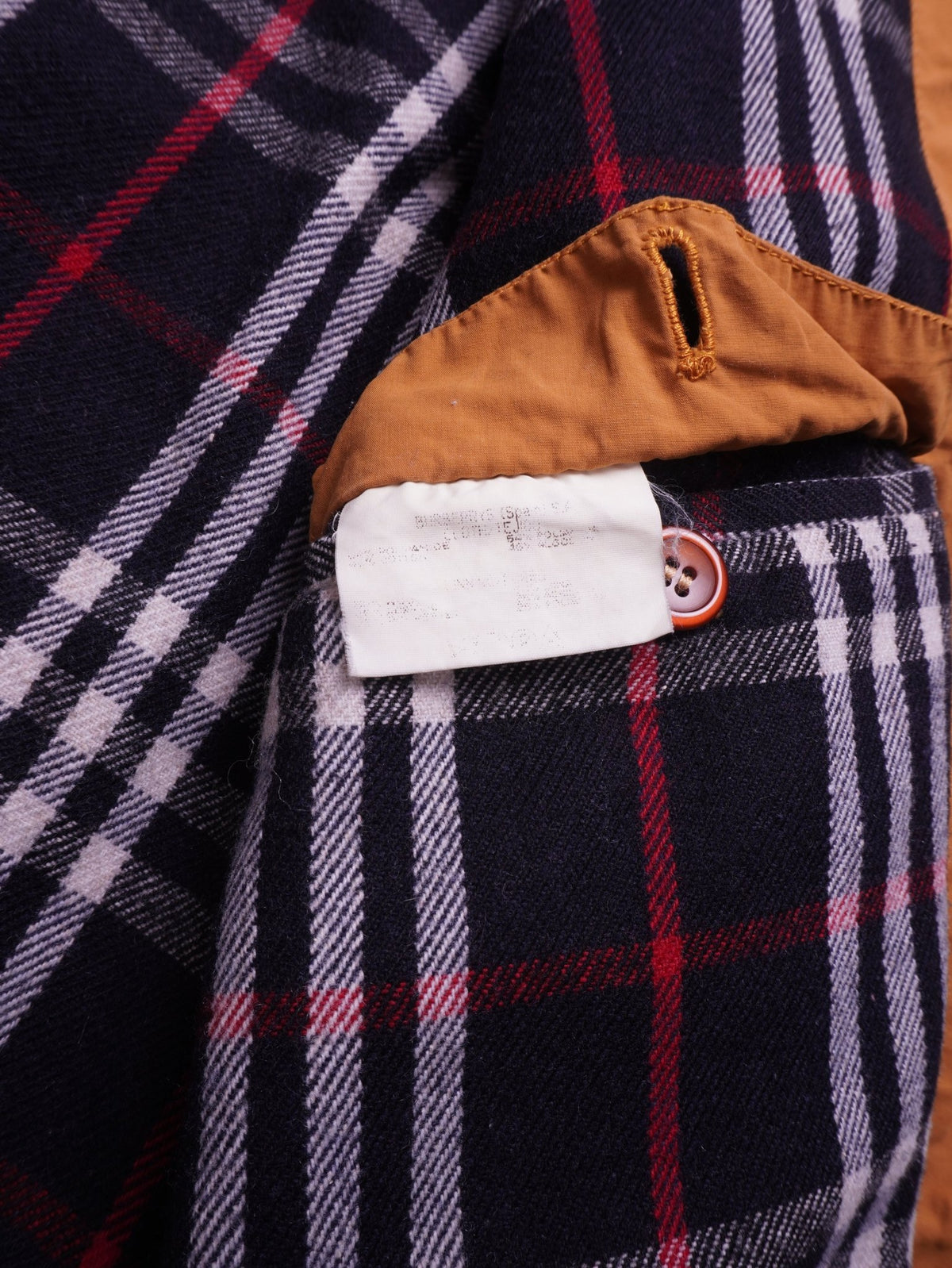 Burberry Orange 1990's Quilted Bomber Jacket - L