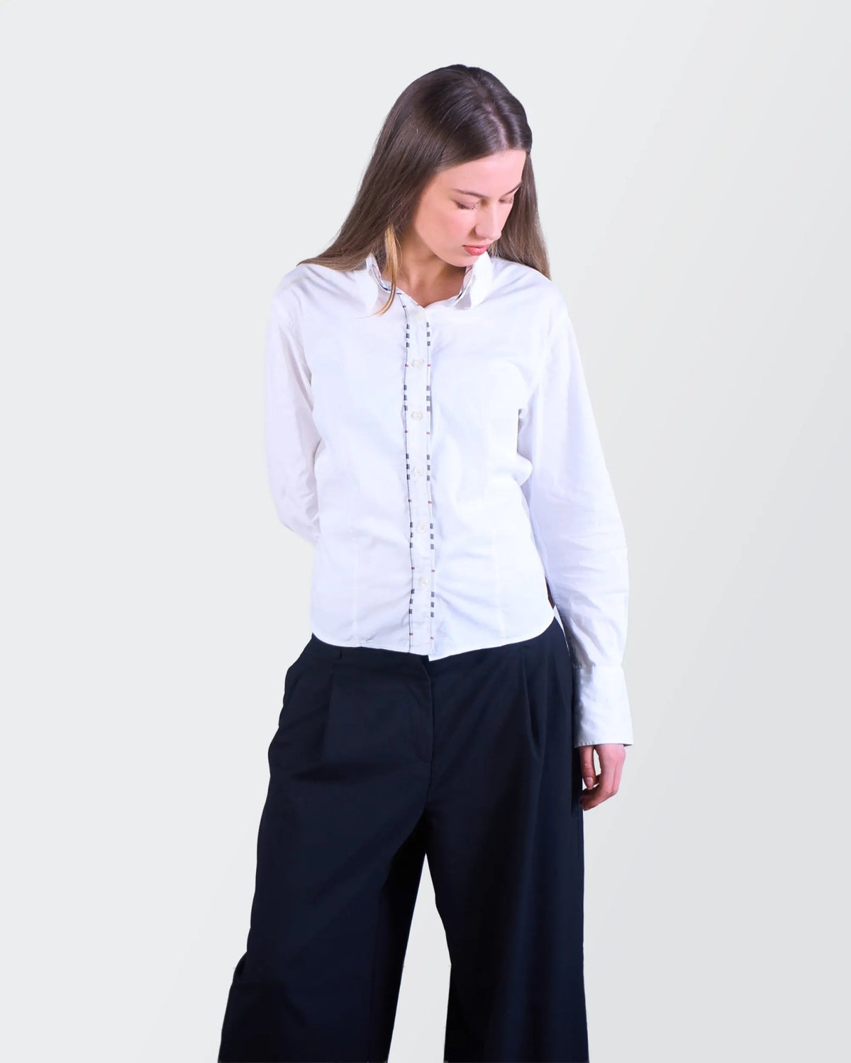 Burberry White Button - Down Shirt - S