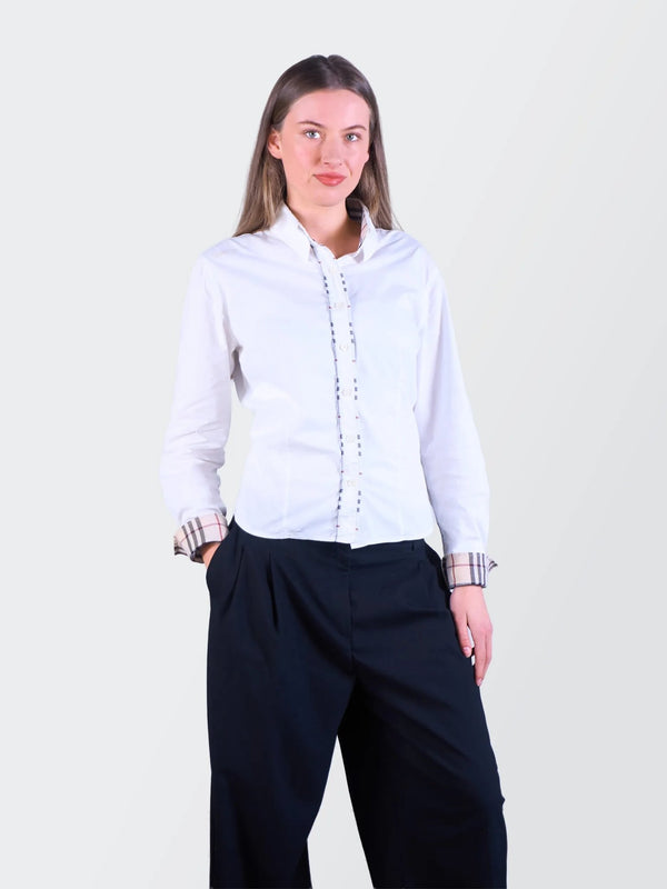 Burberry White Button - Down Shirt - S