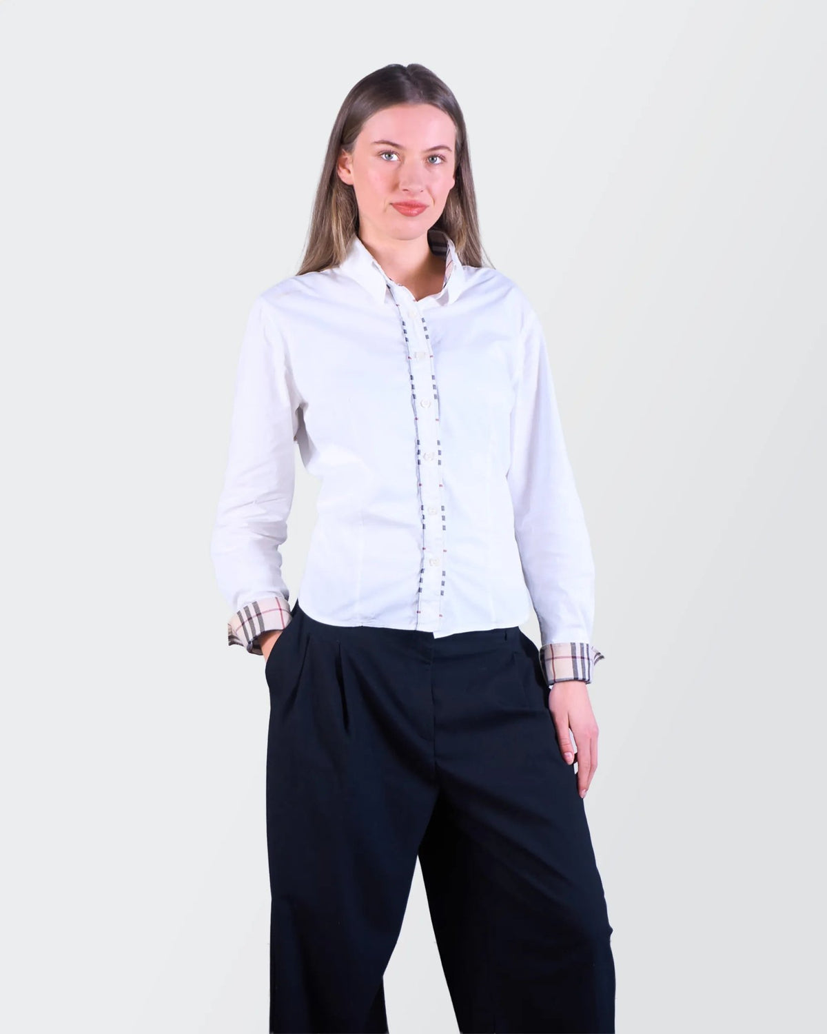 Burberry White Button - Down Shirt - S