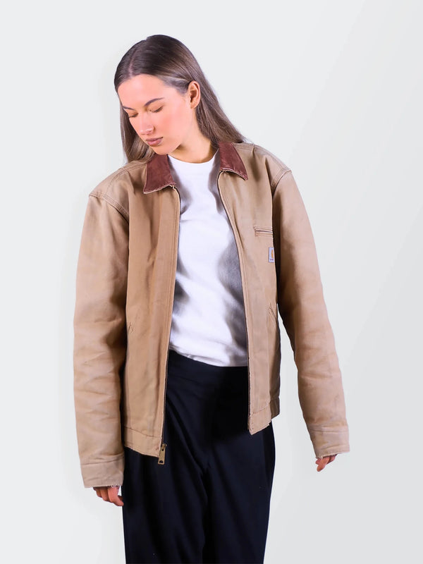 Carhartt Beige Detroit Canvas Jacket - M