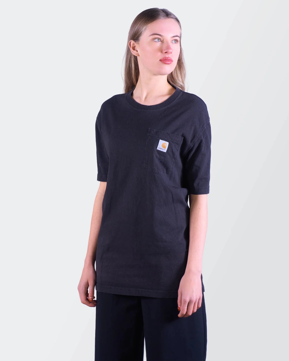 Carhartt Black Cotton Pocket T-Shirt - M