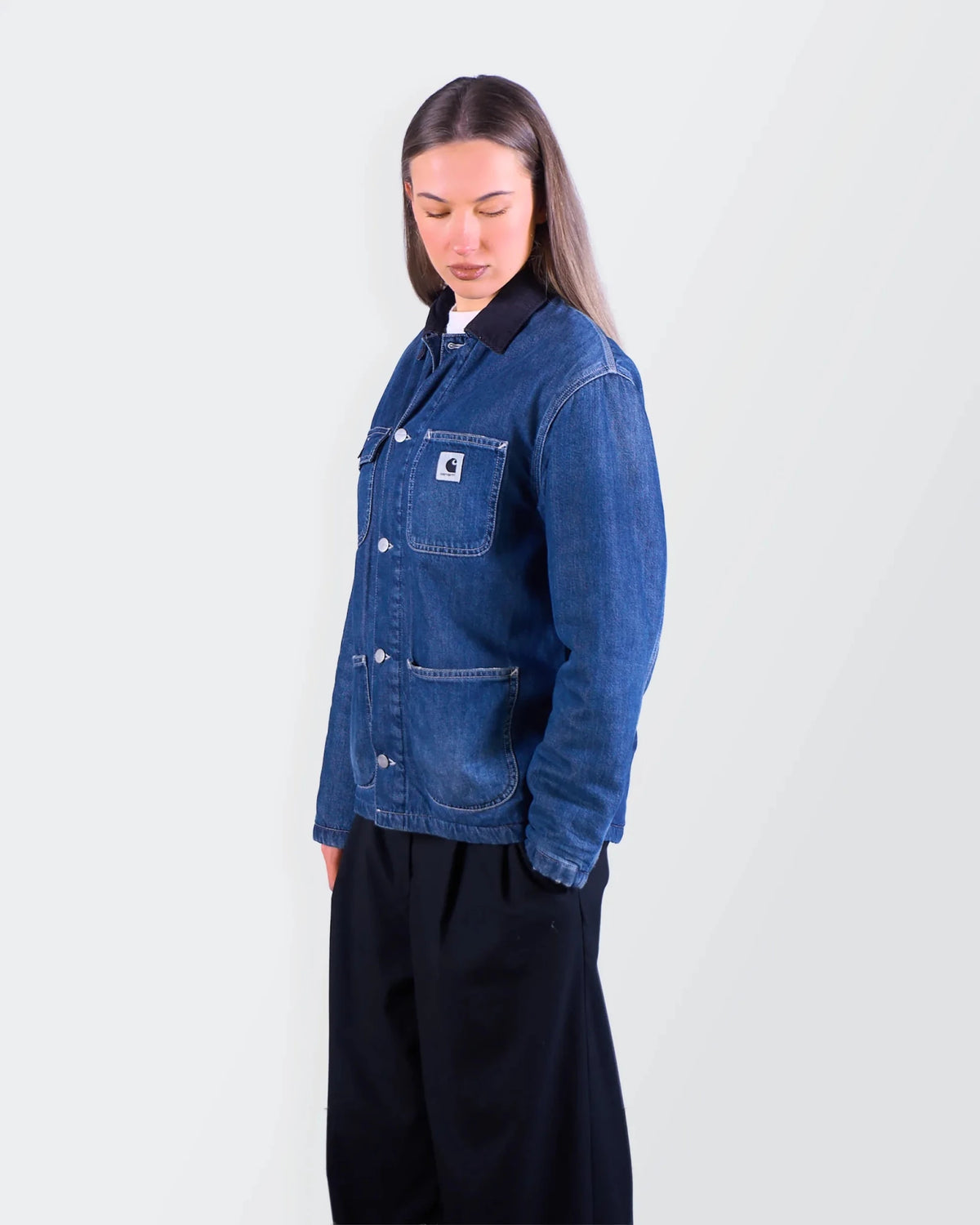 Carhartt Blue Denim Chore Coat S