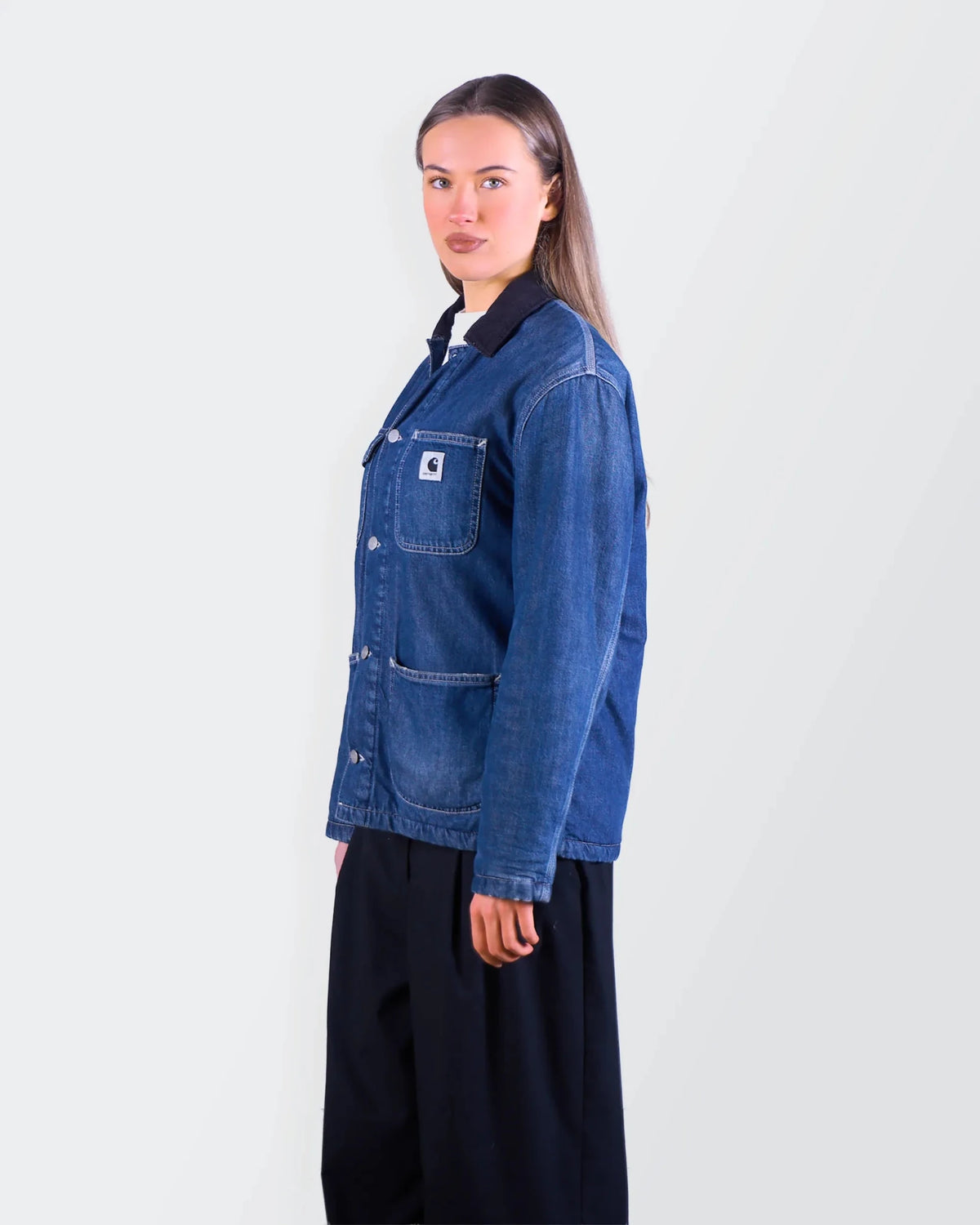 Carhartt Blue Denim Chore Coat S