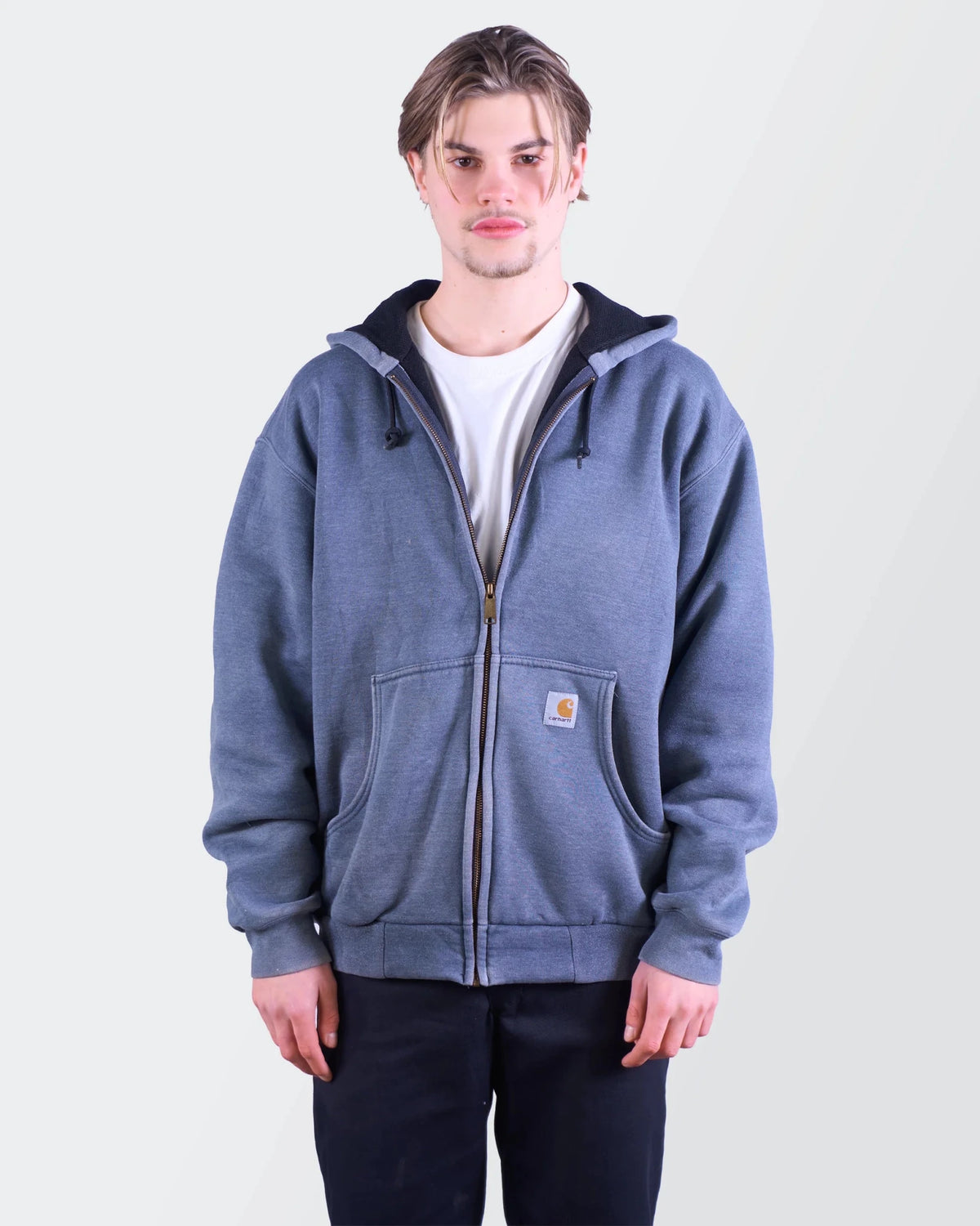 Carhartt Blue Full - Zip Hoodie - L
