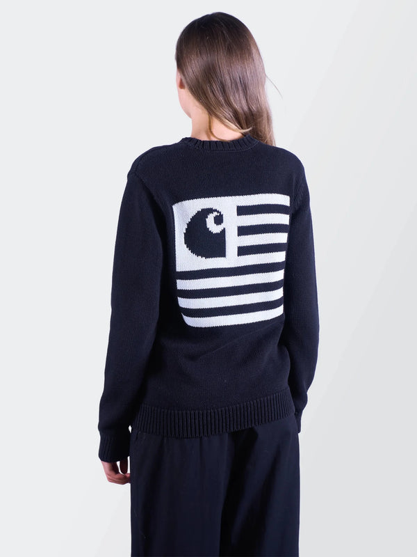 Carhartt Navy Cotton Crewneck Sweater - S