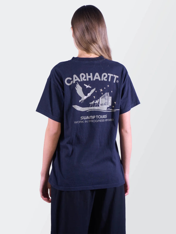 Carhartt Navy Cotton Graphic T-shirt - S