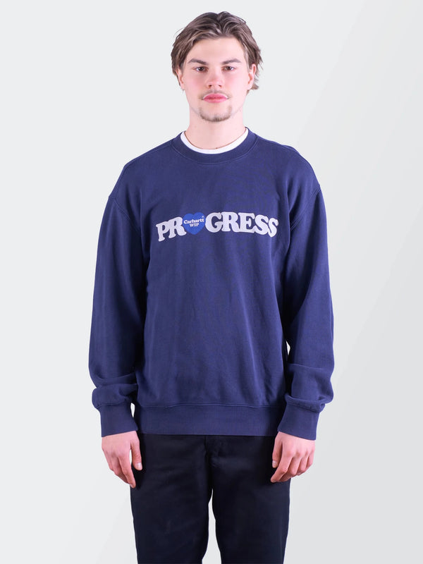 Carhartt Wip Navy Crewneck Sweater - M