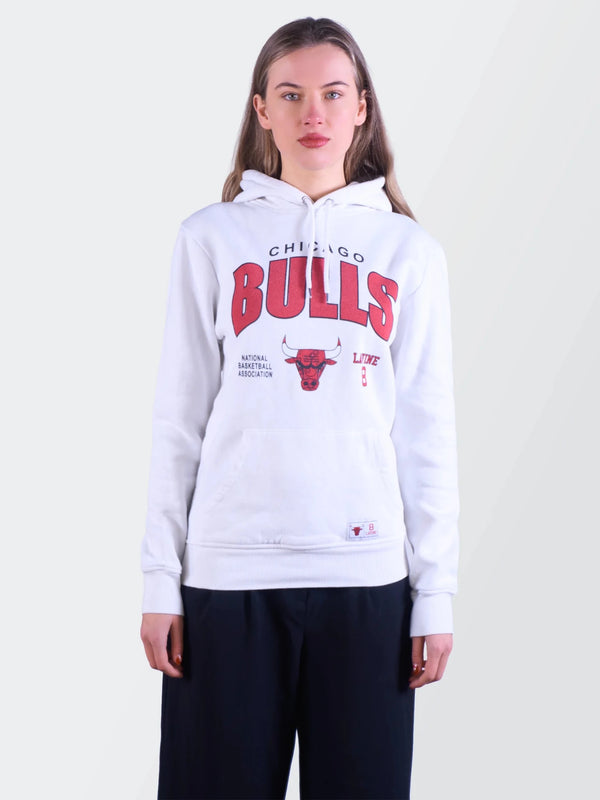 Chicago Bulls White Cotton Hoodie - S