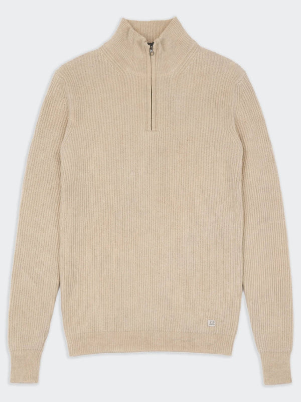 C.P. Company Beige Quarter - zip Jumper - L