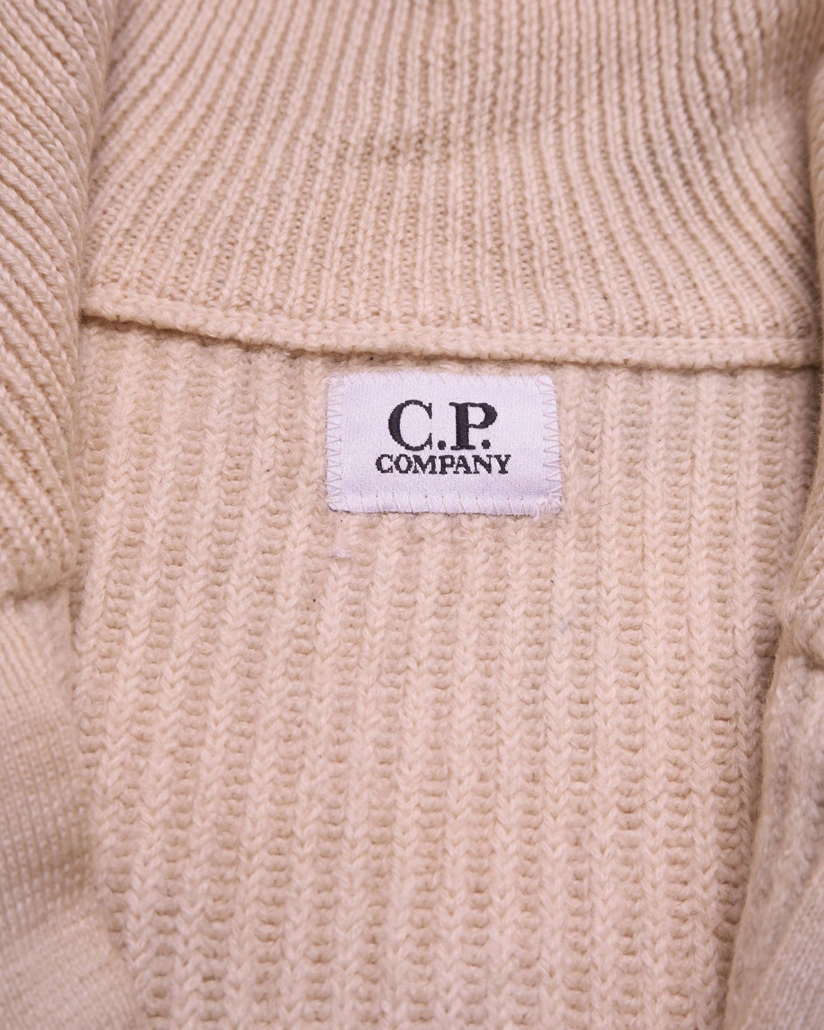 C.P. Company Beige Quarter - zip Jumper - L