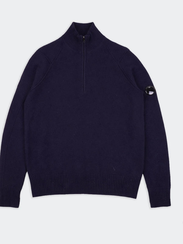 C.P. Company Navy Quarter - zip Sweater - L
