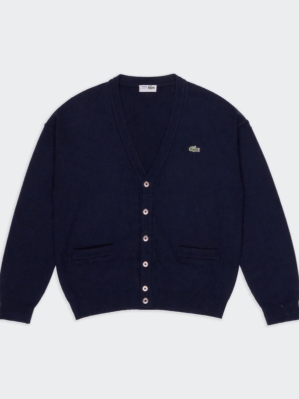 Lacoste Navy Button Cardigan - L