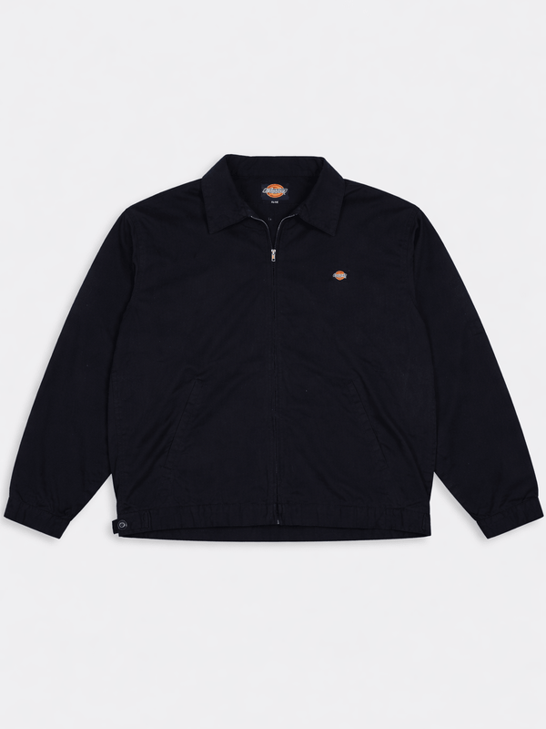 Dickies Black Hooded Shirt Jacket L Cotton
