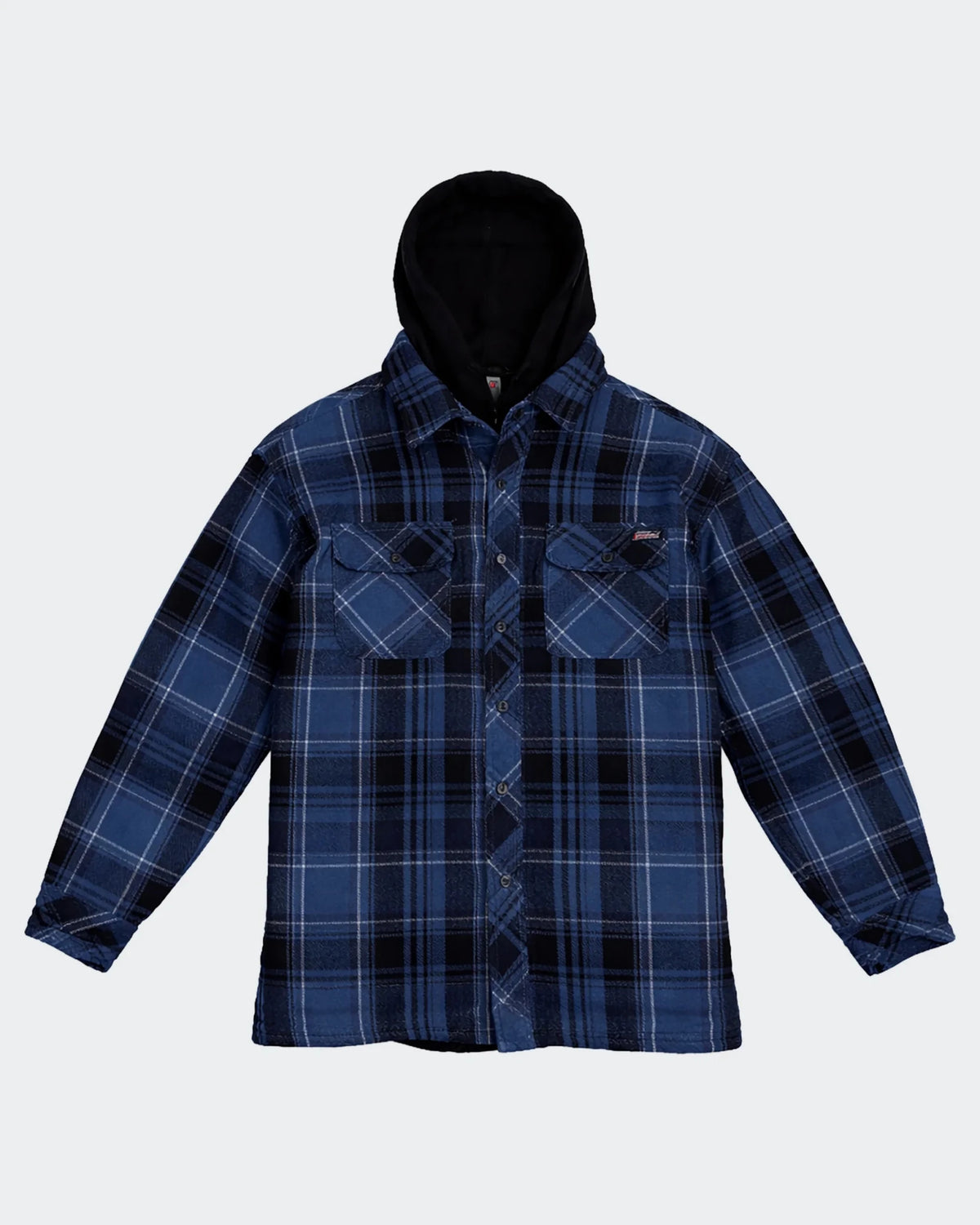 Dickies Blue Hooded Shirt Jacket L Cotton