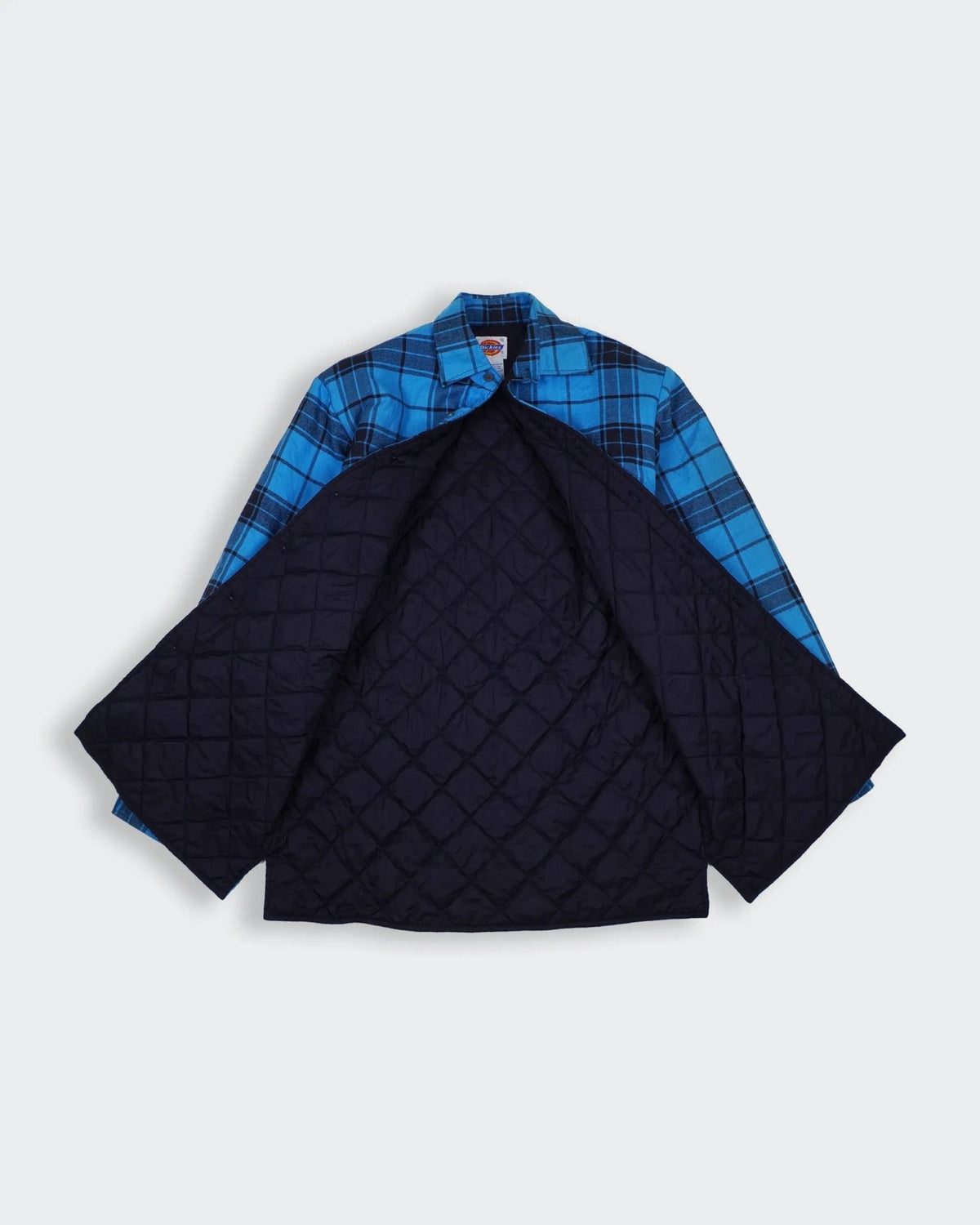 Dickies Blue Hooded Shirt Jacket S Cotton