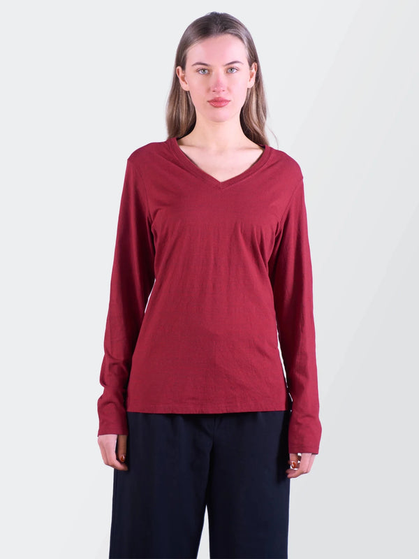 Dickies Red Cotton Long Sleeve T-shirt - M