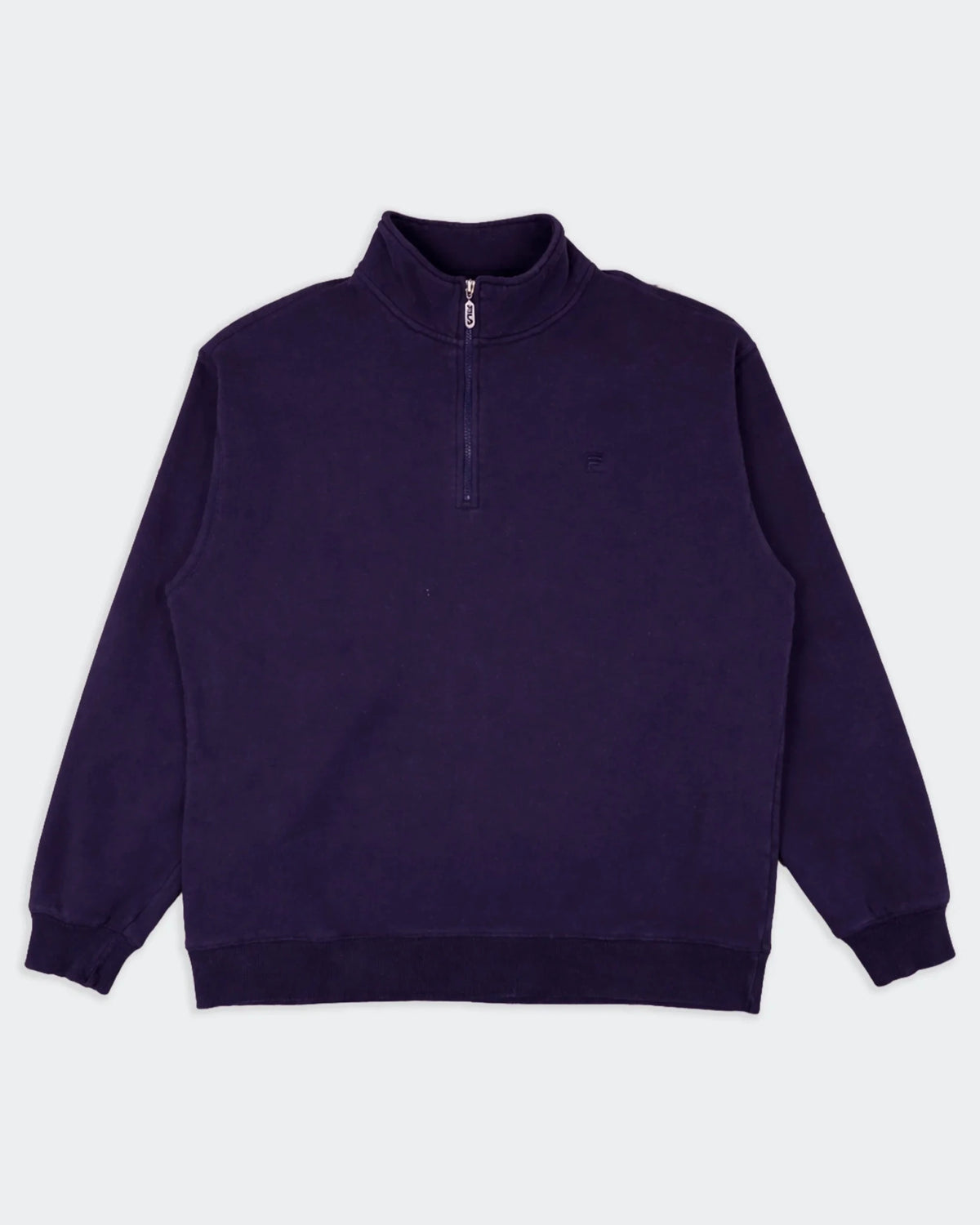 Fila Navy Cotton Quarter - zip Sweater - XL
