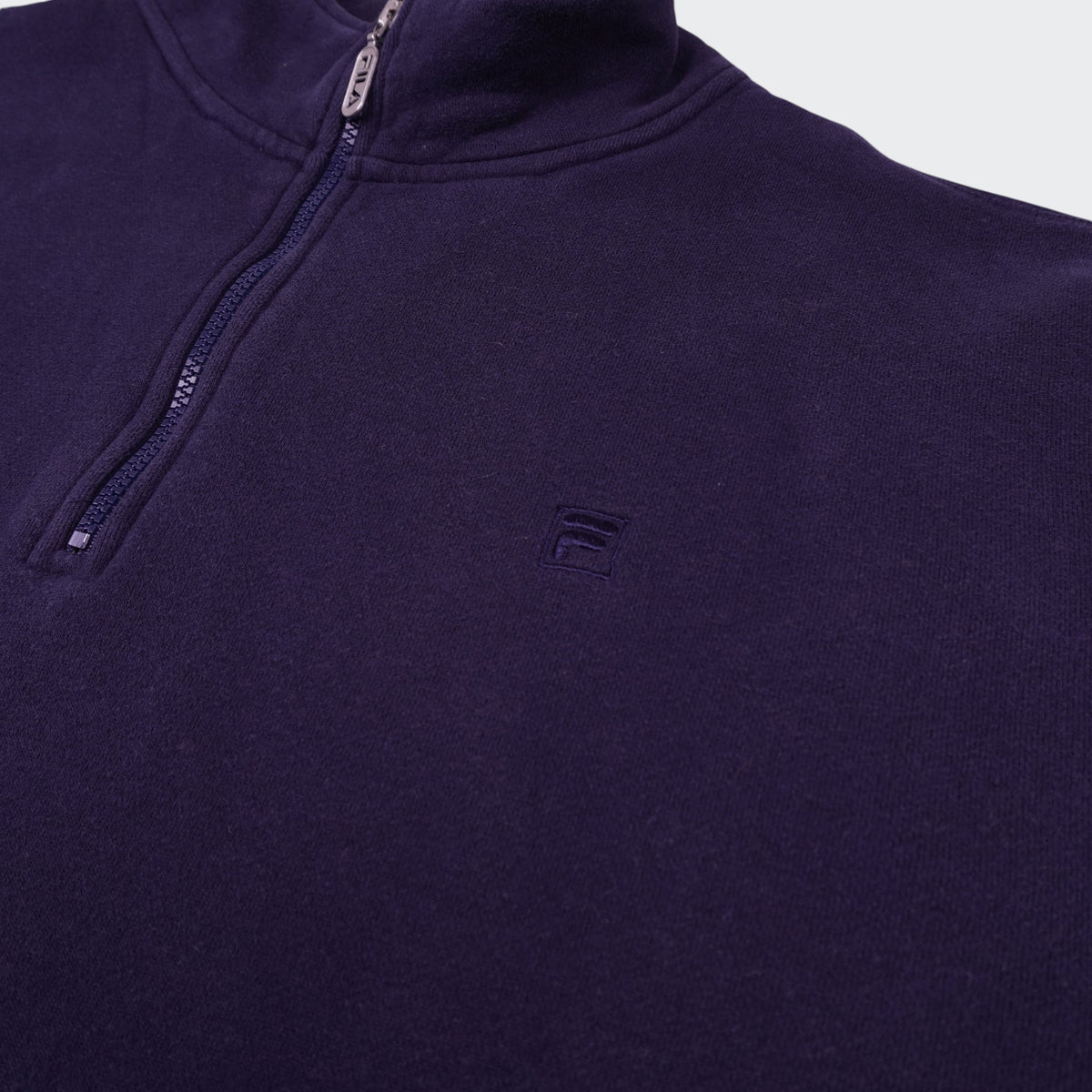 Fila Navy Cotton Quarter - zip Sweater - XL