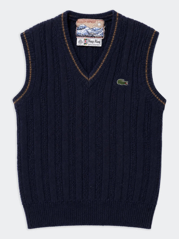 Lacoste Navy Sleeveless Jumper - L