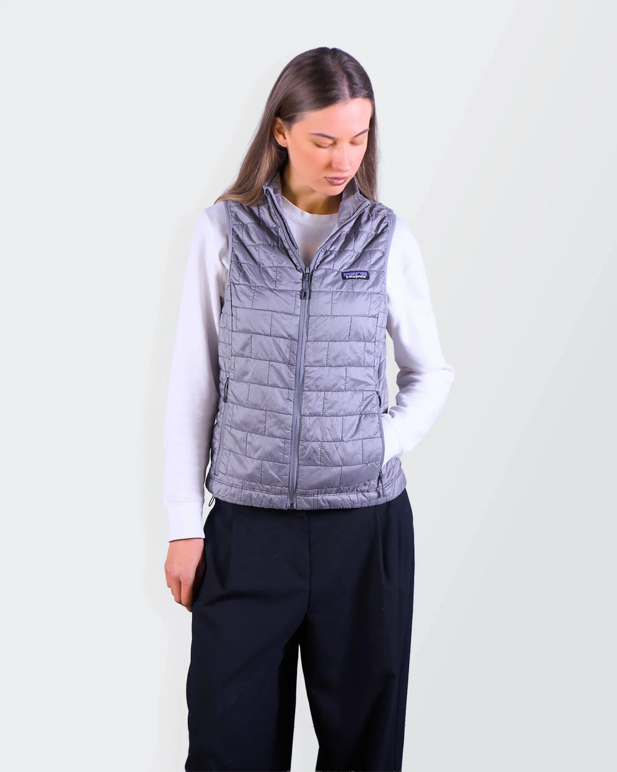 Patagonia Grey Puffer Vest - S