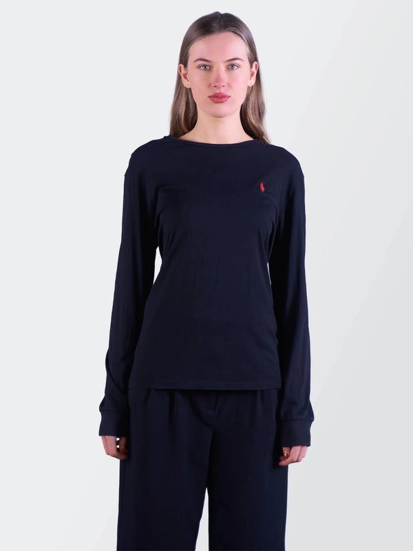 Polo Ralph Lauren Navy Cotton Long Sleeve T-shirt - M