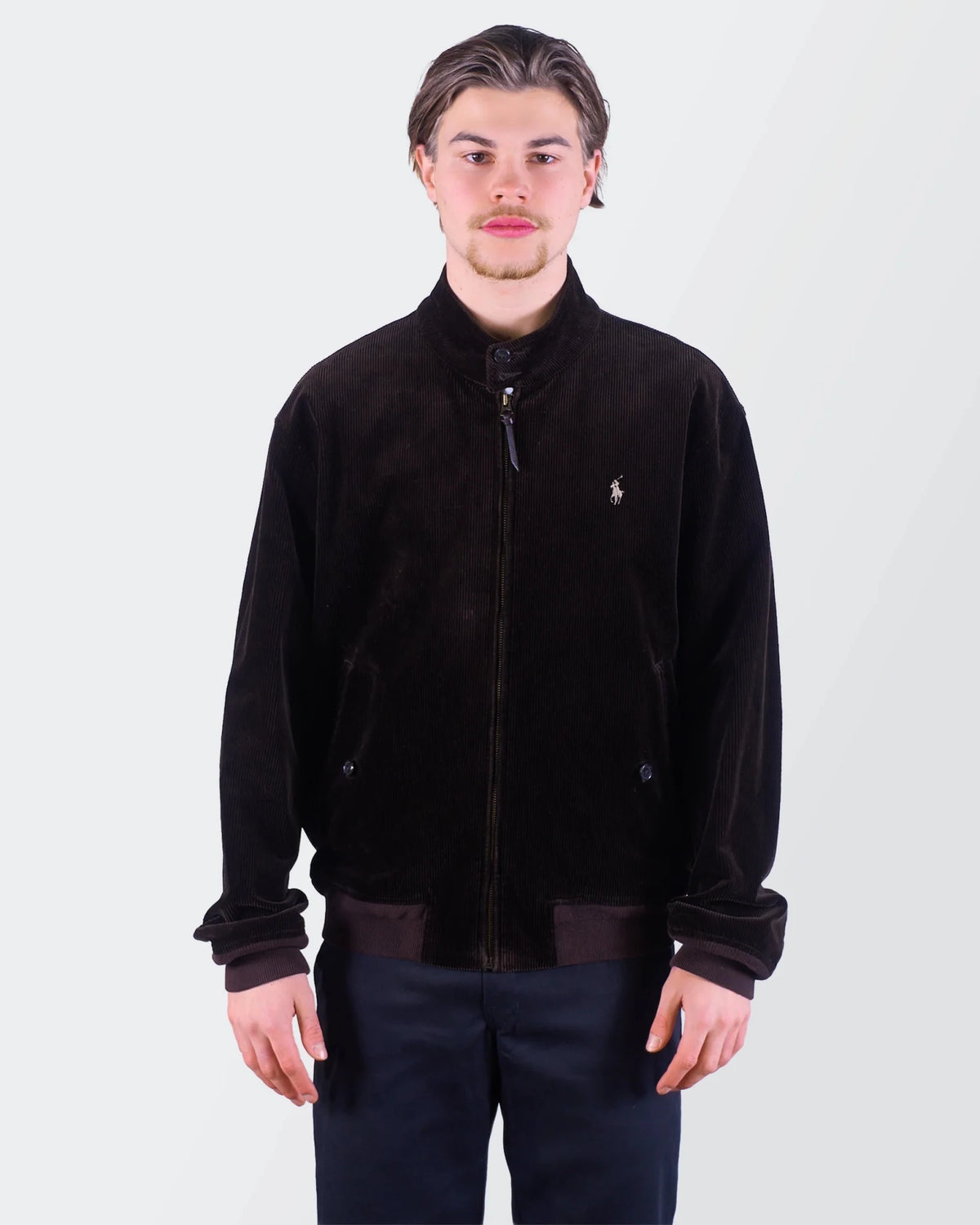 Ralph Lauren Black Corduroy Bomber Jacket - M