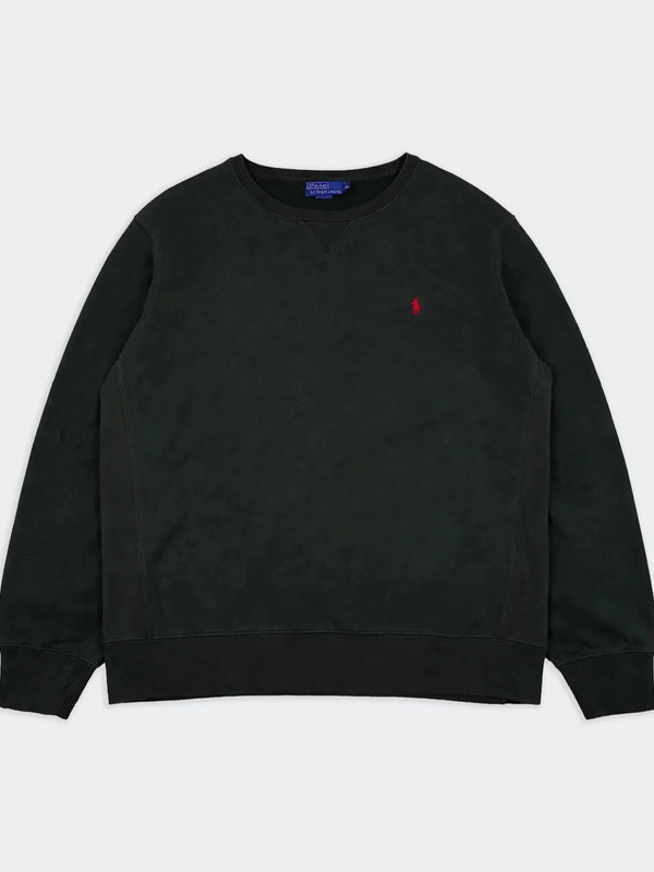 Ralph Lauren Black Cotton Crewneck Sweater - XL