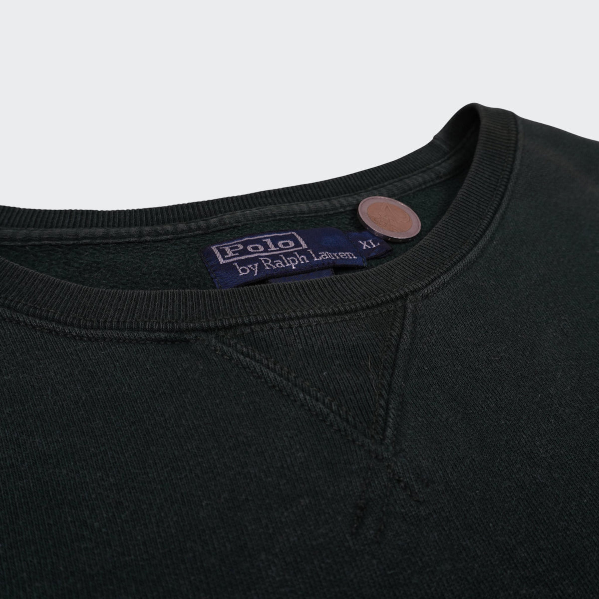 Ralph Lauren Black Cotton Crewneck Sweater - XL