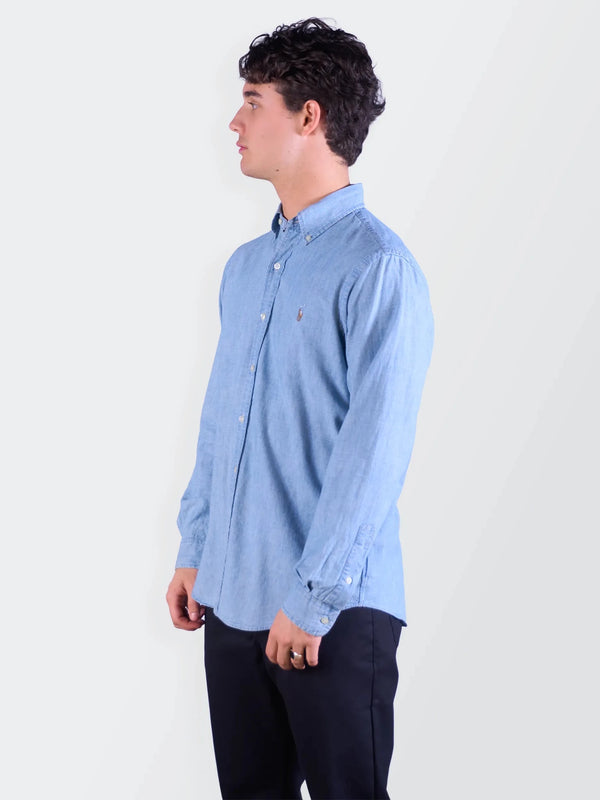 Ralph Lauren Blue Cotton Button - Down Shirt - M
