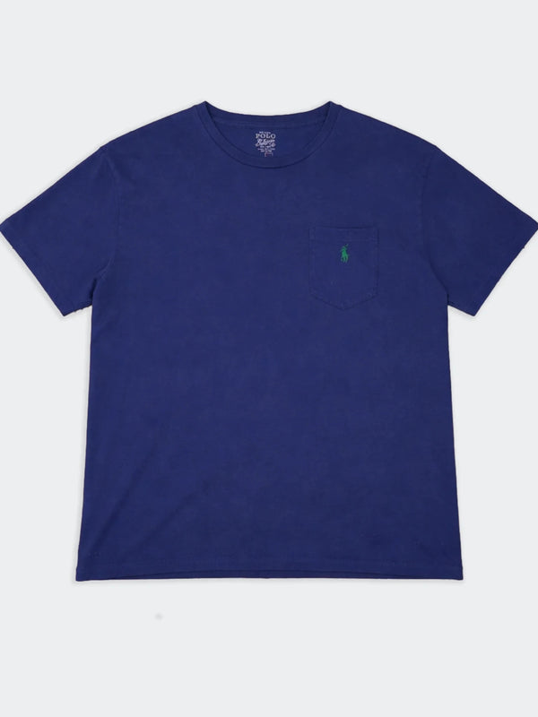 Ralph Lauren Blue Cotton Pocket T-Shirt - L