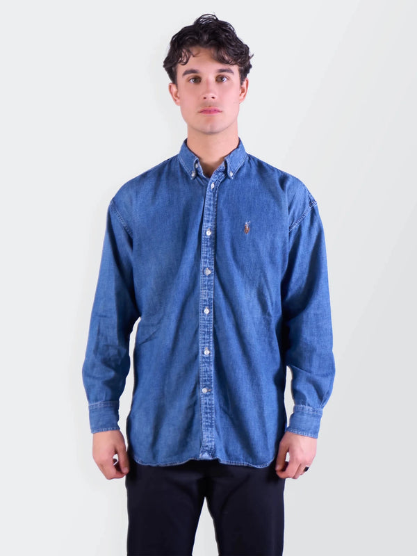 Ralph Lauren Blue Denim Button - Down Shirt - M
