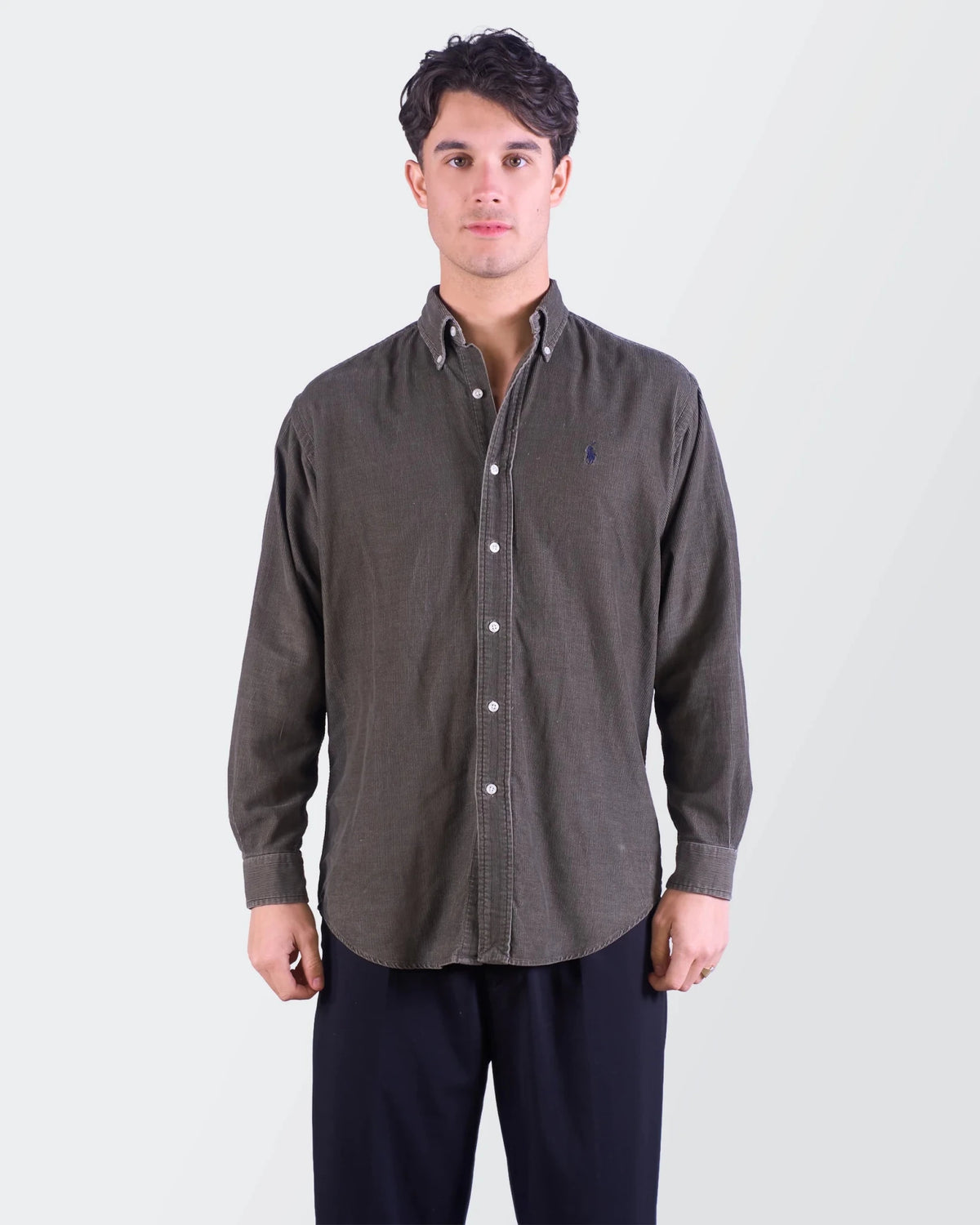 Ralph Lauren Brown Corduroy Button - Down Shirt - M