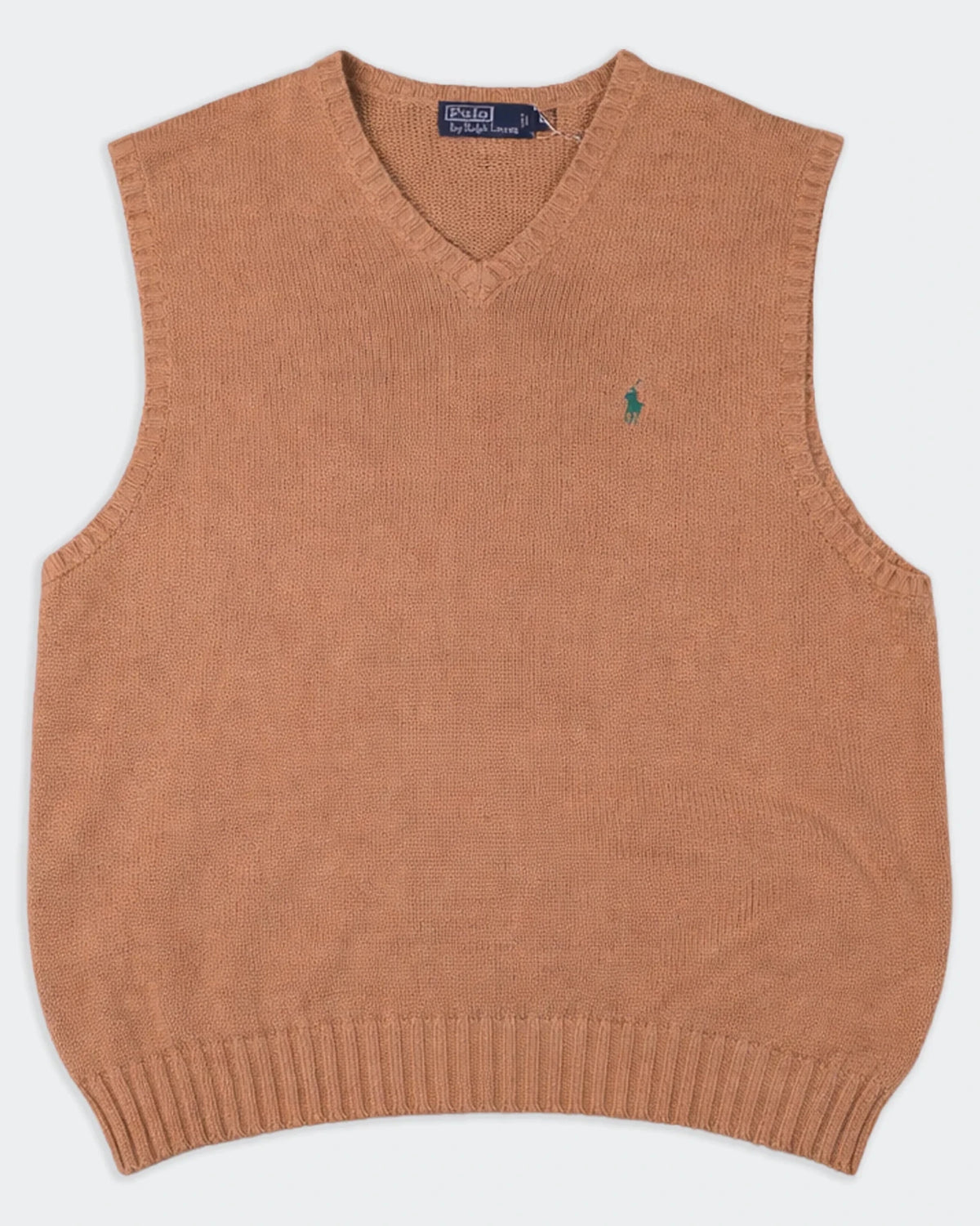 Ralph Lauren Brown Cotton Knit Vest - XL