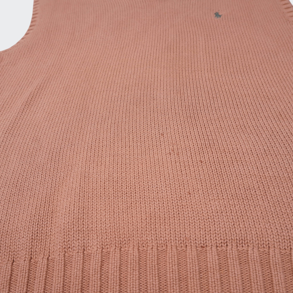 Ralph Lauren Brown Cotton Knit Vest - XL