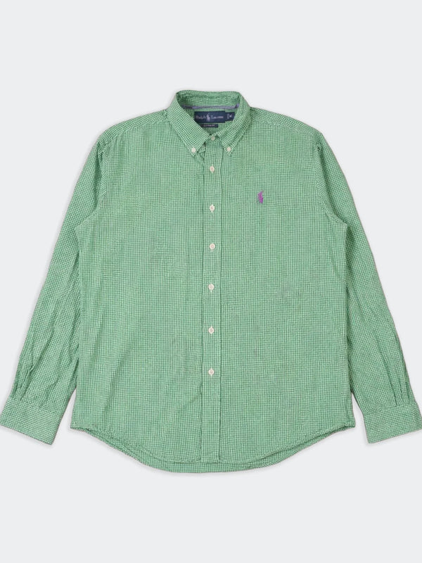 Ralph Lauren Green Cotton Button - Down Shirt - M