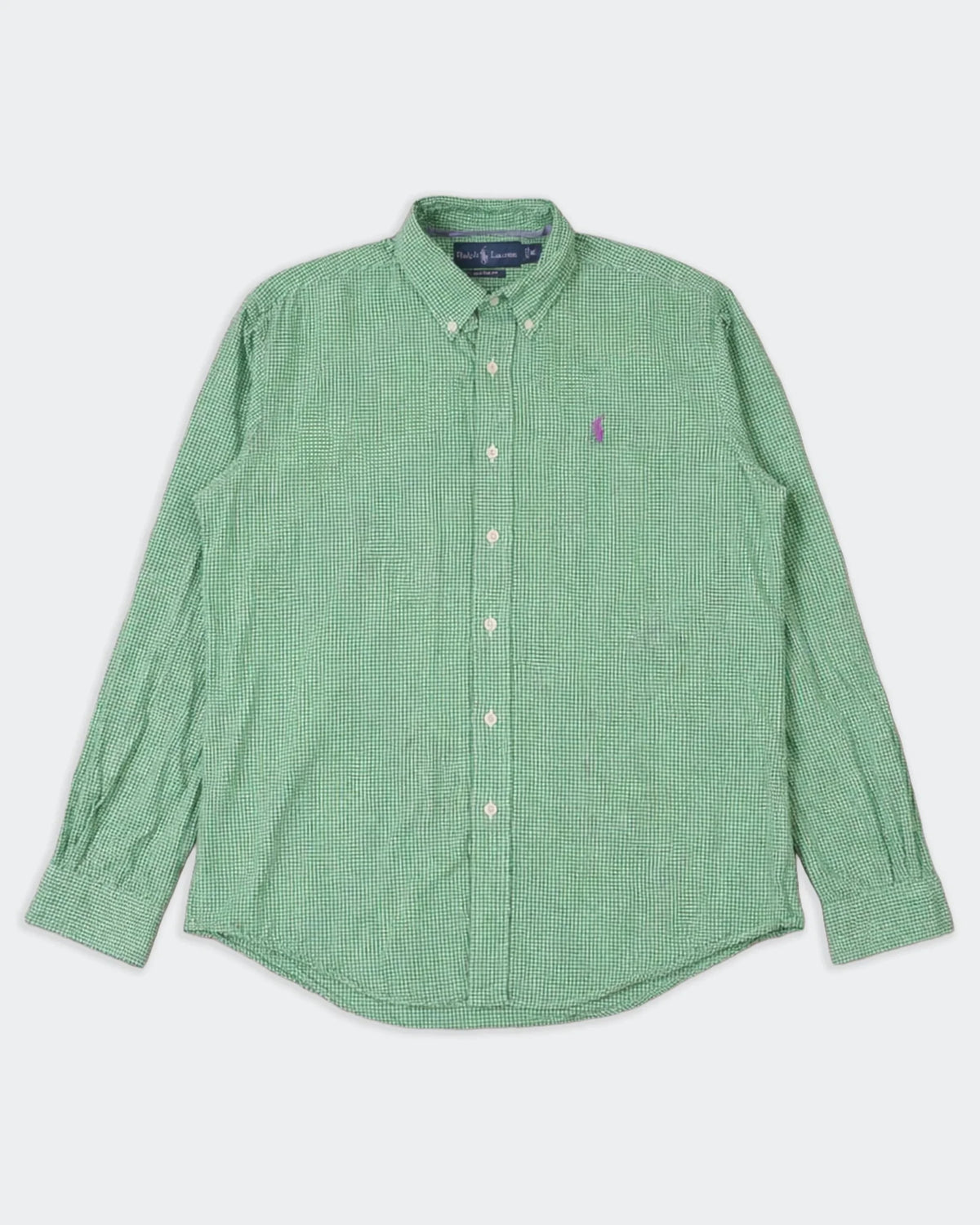 Ralph Lauren Green Cotton Button - Down Shirt - M