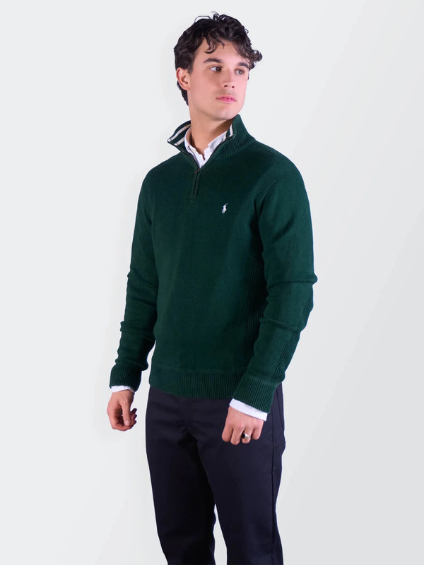 Ralph Lauren Green Half - zip Sweater - S