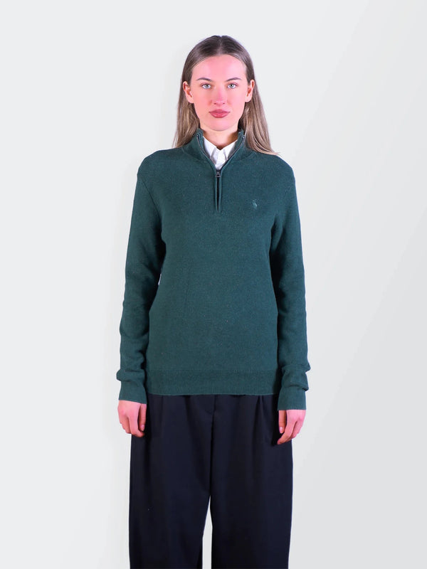 Ralph Lauren Green Quarter - zip Sweater - M