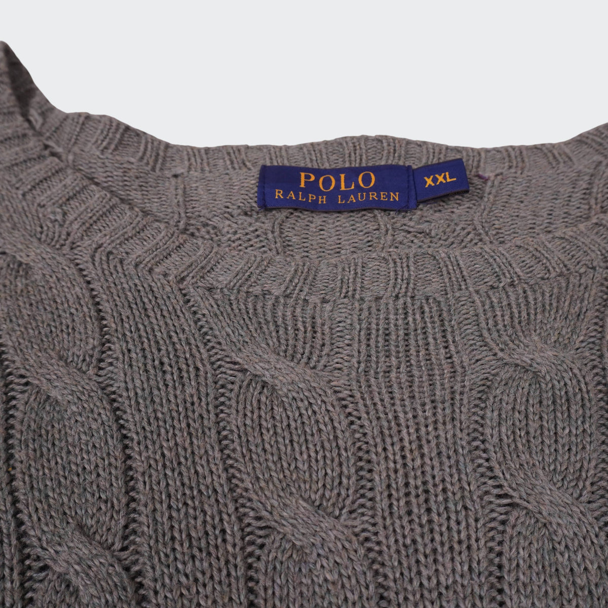 Ralph Lauren Grey Cable - Knit jumper - XXL