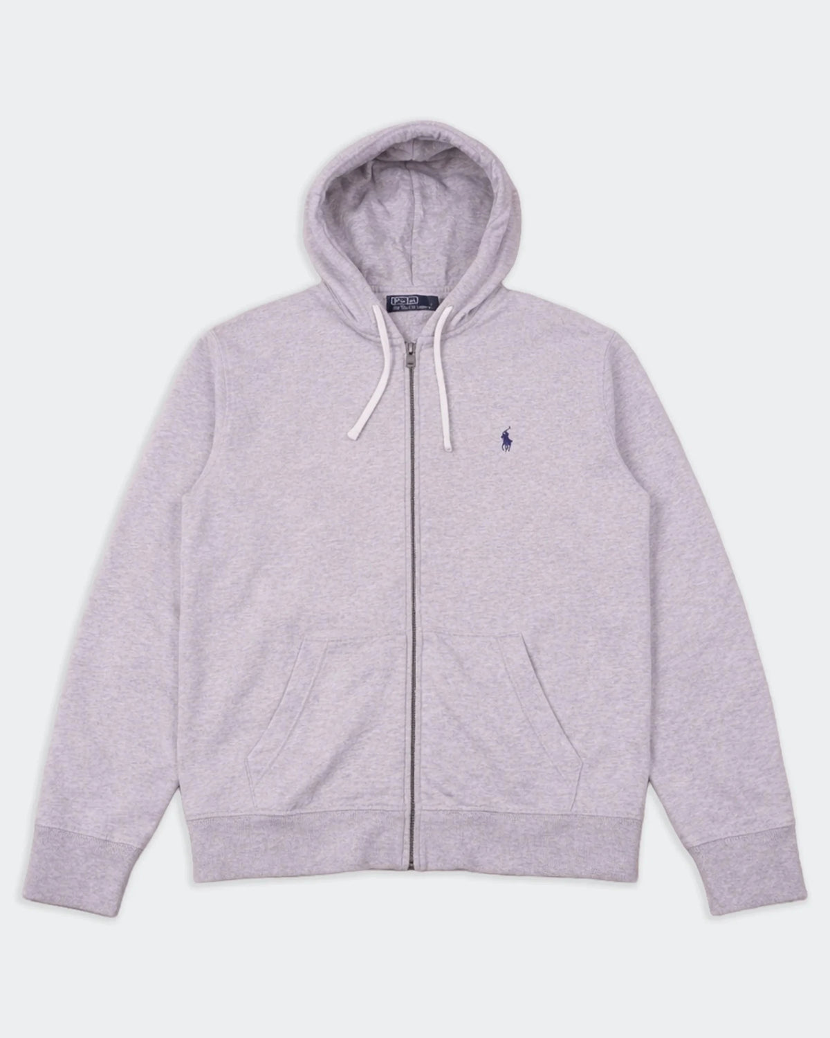 Ralph Lauren Grey Cotton Full - Zip Hoodie - S