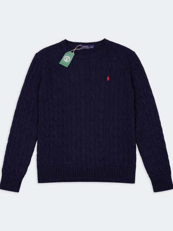 Ralph Lauren Navy Cable - Knit jumper - L