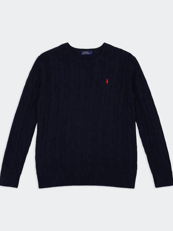 Ralph Lauren Navy Cable - Knit jumper - L