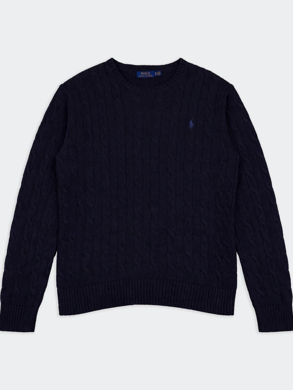 Ralph Lauren Navy Cable - Knit jumper - XL
