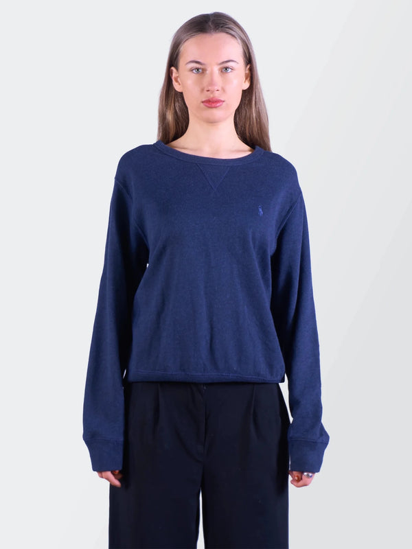 Ralph Lauren Navy Cotton Crewneck Sweater - M